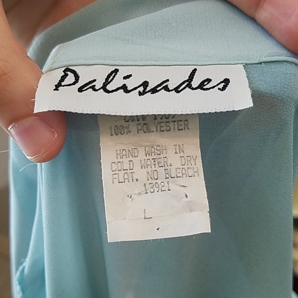 Vintage Palisades Hand Painted Blue Shirt Set - Picture 5 of 10